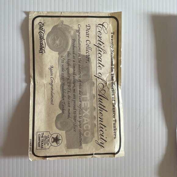 Texaco 1939 STUDEBAKER Tanker Truck Coin Bank #22 Serie Die Cast 1/25 Scale 2005 - Picture 8 of 8